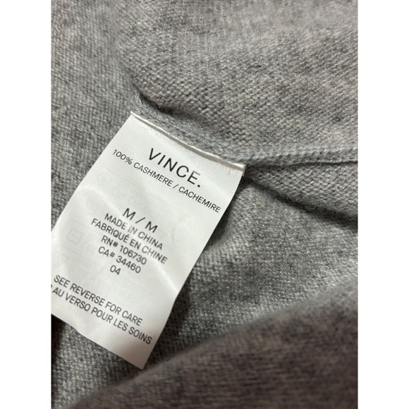 NWT $325 Vince Womens Gray 100% Cashmere Cowl Neck Tunic Sweater Sz M Quiet Luxe - Picture 5 of 9